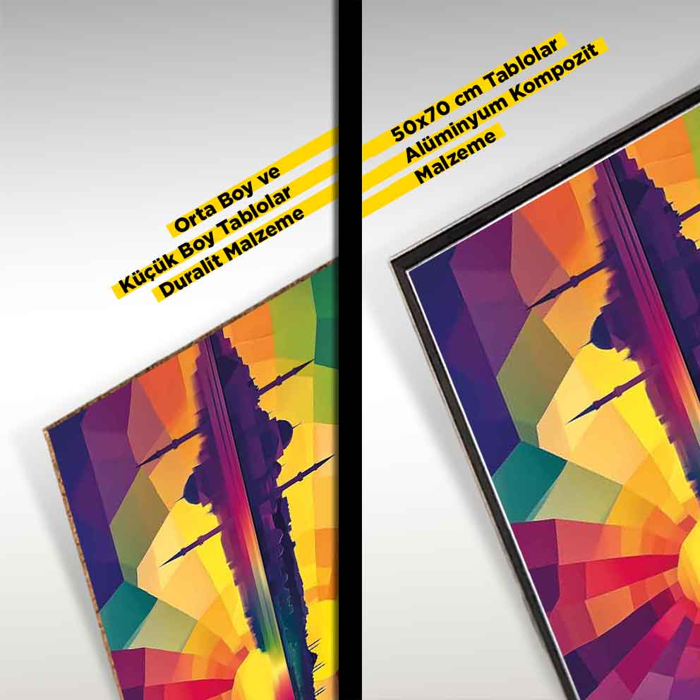 “İstanbul’da Gün Batımı – Renkli Soyut Modern Sanat Tablosu” TB_00051