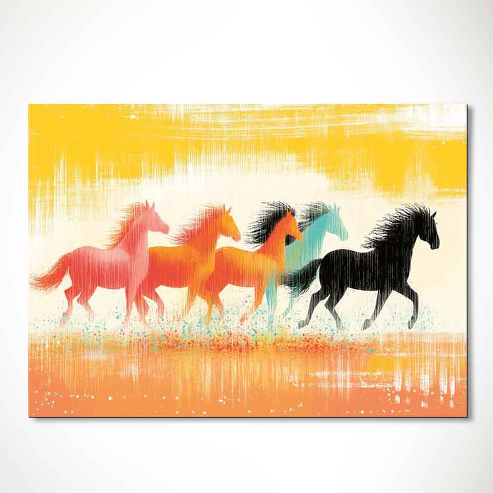 “Özgürlüğün Renkleri – Koşan Atlar Temalı Dekoratif Tablo” TB_00029