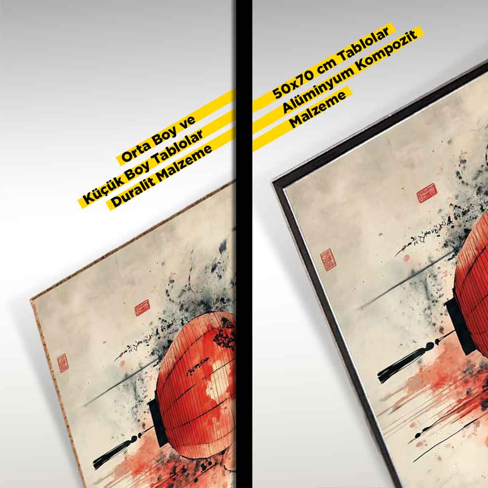 “Japon Kağıt Feneri - Japon Çin Kültürü Soyut Duvar Dekoru” TB_00105
