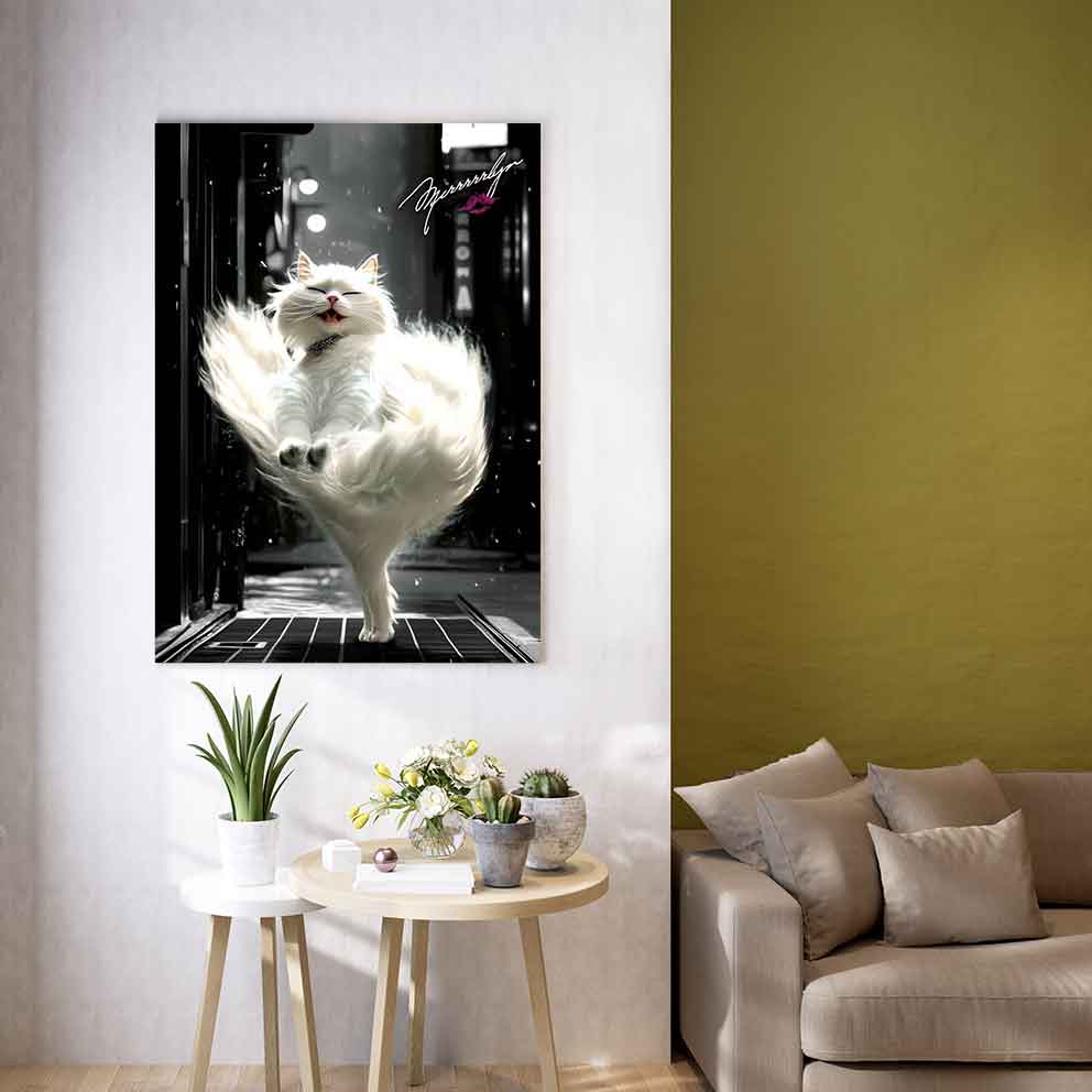 Marilyn Monroe Kedisi , mirrrlyn “ Eğlenceli Hayvan Temalı Tablo” TB_00008