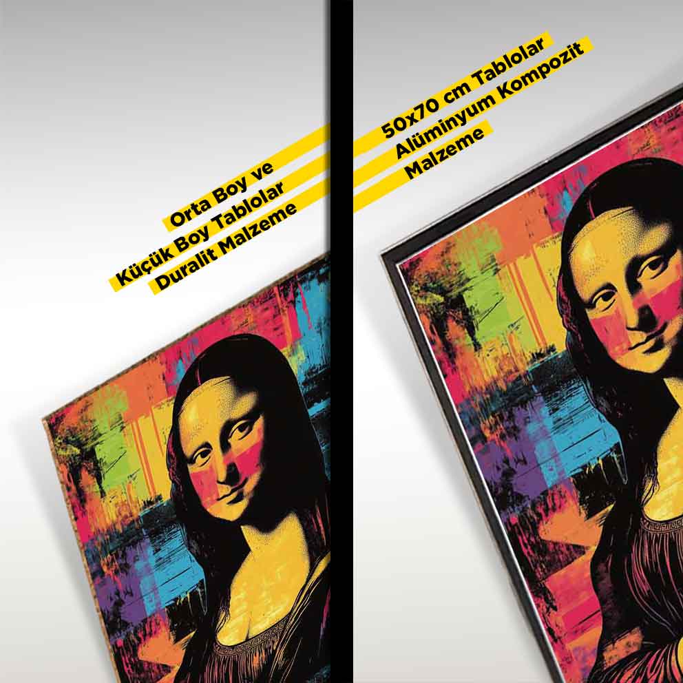 ”Mona Lisa 4 - Renkli Modern Sanat Duvar Dekoru” TB_00092