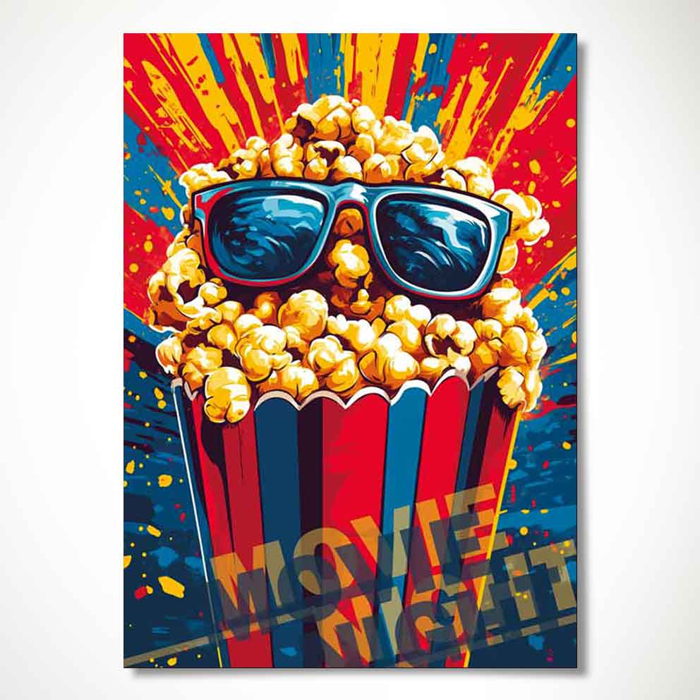 “Popcorn Fun 2 - Enerjik Renklerde Modern Duvar Sanatı” TB_00076