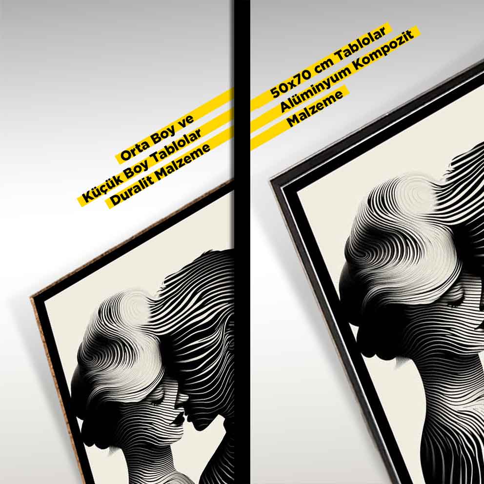 “Aşkın Çizgileri – Modern Çizgisel Sanat Duvar Dekoru” TB_00085