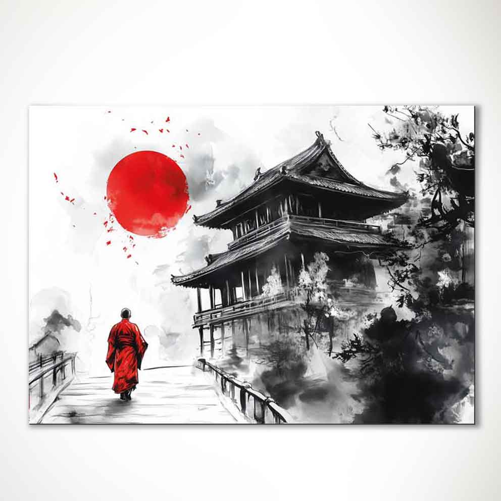 “Japon Tapınak 1 - Geleneksel Asya Manzara Duvar Dekoru” TB_00118