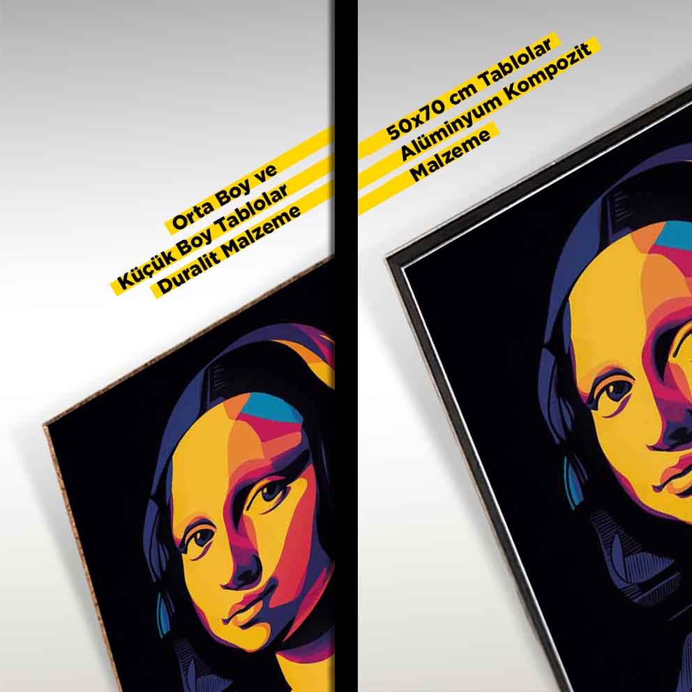 ”Mona Lisa 2 - Renkli Modern Sanat Duvar Dekoru” TB_00090