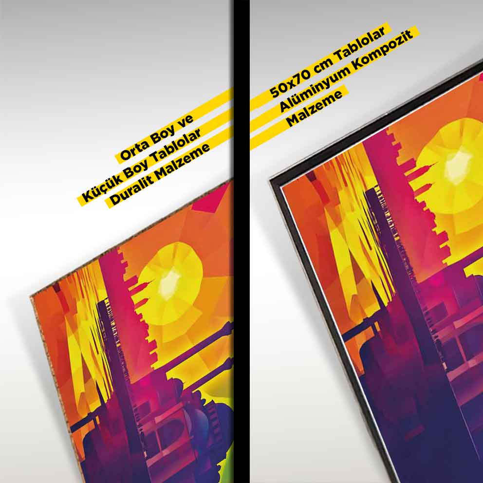 “İstanbul’da Gün Batımı 2 – Renkli Soyut Modern Sanat Tablosu” TB_00052