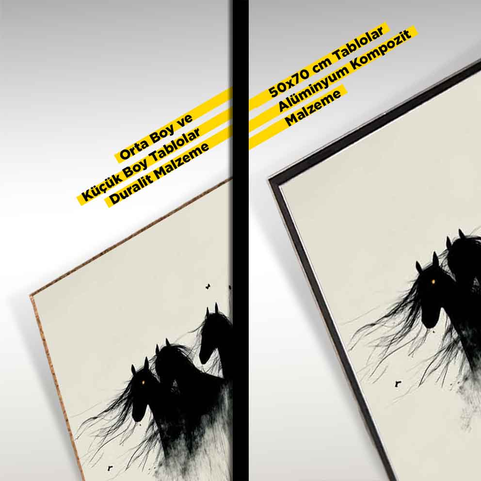 Rüzgârın Atları “Mist Sanat Tarzı Modern Dekoratif Tablo” TB_00020