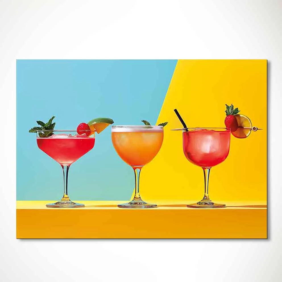 “Kokteyl Keyfi 3 Modern Bar ve Kafe Duvar Dekor Tablo” TB_00069