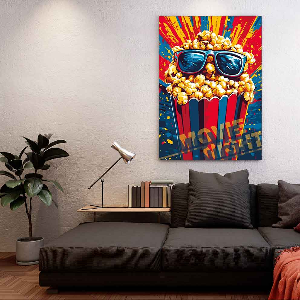 “Popcorn Fun 2 - Enerjik Renklerde Modern Duvar Sanatı” TB_00076