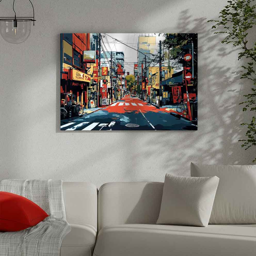 “Japonya Şehir Sokakları 4 – Japon Kültürü Temalı Dekoratif Duvar Tablosu” TB_00060