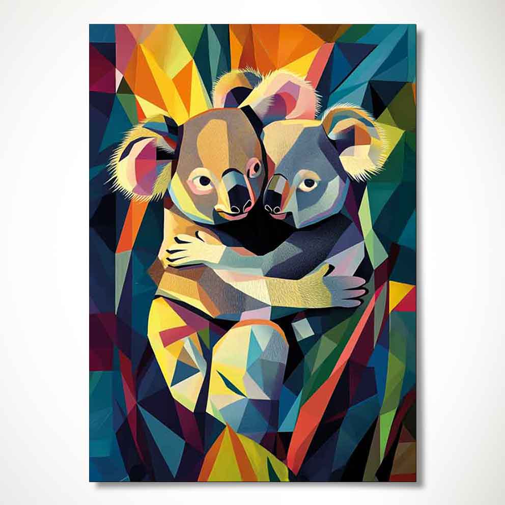 “Love Koalas – Soyut Renkli Modern Sanat Tablosu” TB_00026