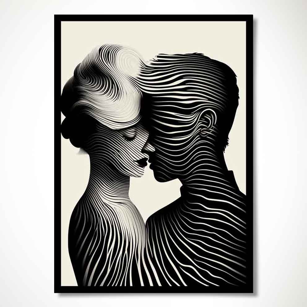 “Aşkın Çizgileri – Modern Çizgisel Sanat Duvar Dekoru” TB_00085