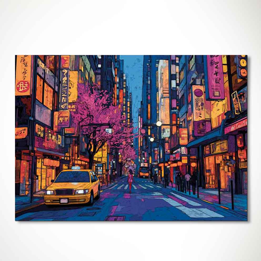 “Japonya Şehir Sokakları 3 – Japon Kültürü Temalı Dekoratif Duvar Tablosu” TB_00059