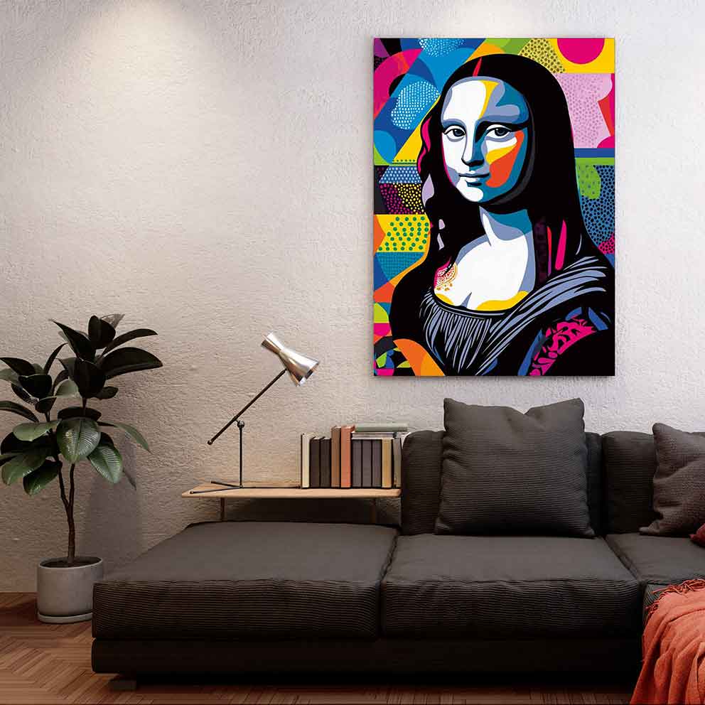 ”Mona Lisa - Renkli Modern Sanat Duvar Dekoru” TB_00089