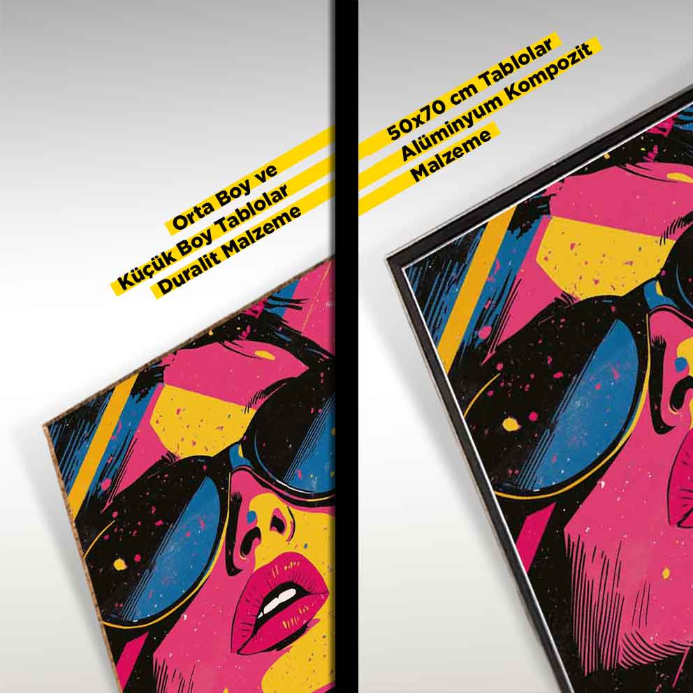 “Neon Kadın - Renkli Modern Duvar Dekoru” TB_00082