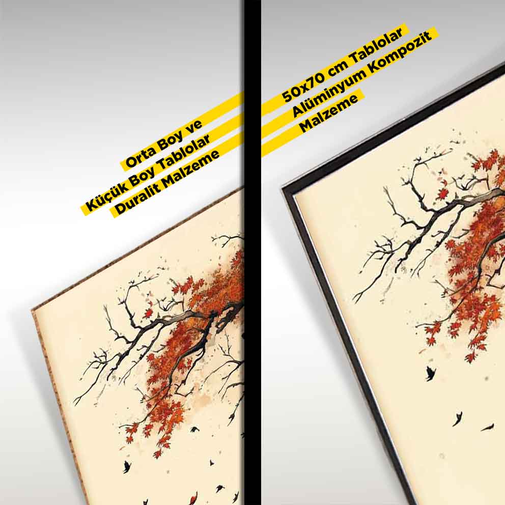 “Japon Feneri Tablo 1 – Kırmızı Siyah Soyut Japon Sanatı Duvar Dekoru” TB_00103