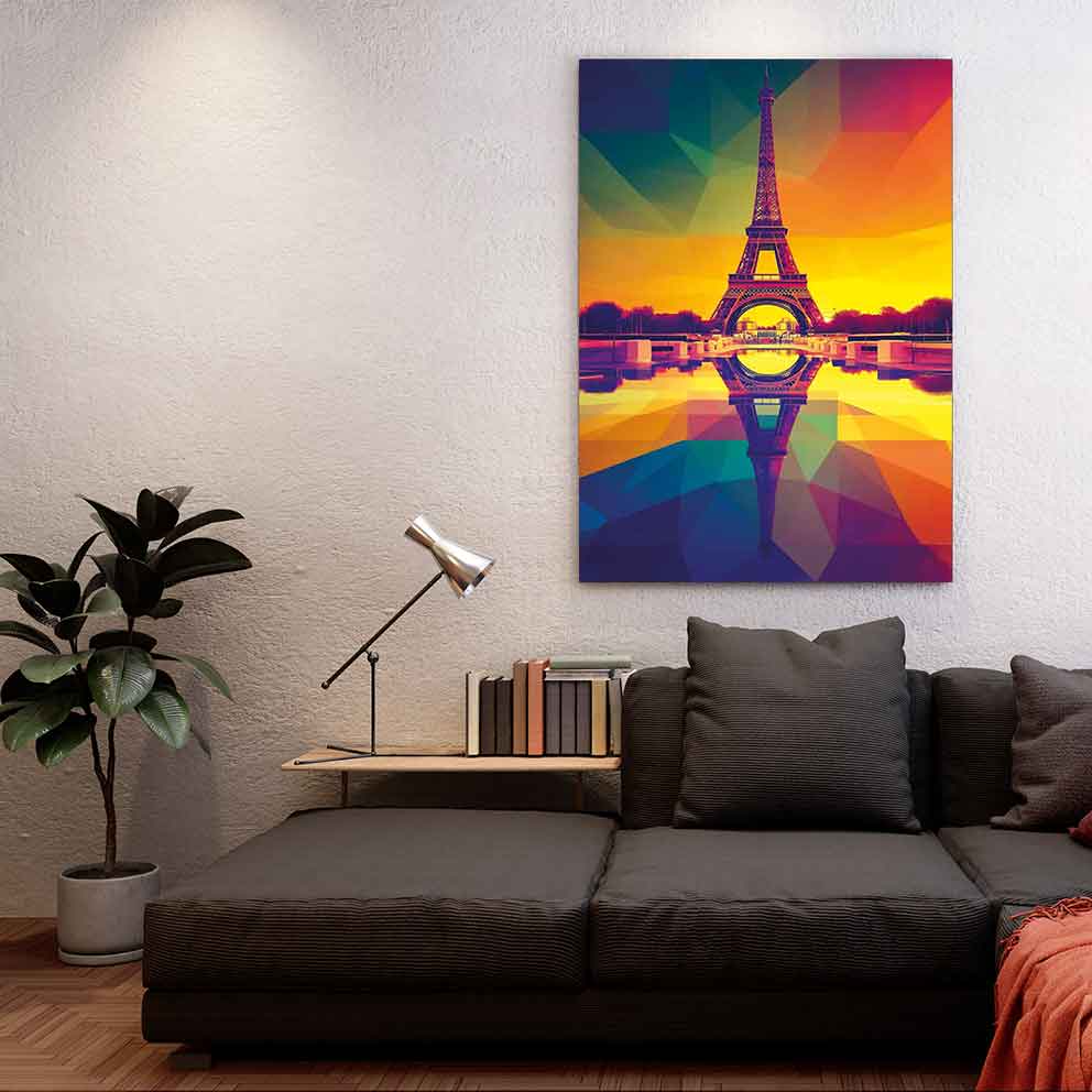 “Renkli Paris – Aşk Şehri Temalı Dekoratif Sanat Tablosu” TB_00049