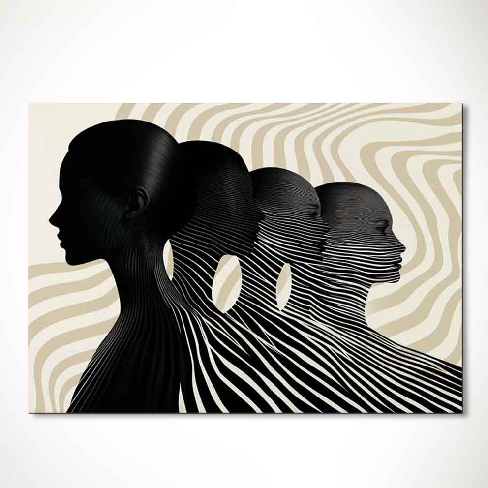 “Sonsuzluk Siluetleri - Zarif Hatlarda Kadın Siluetleri Duvar Dekoru” TB_00099