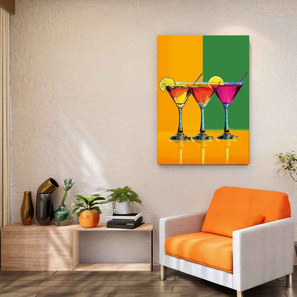 “Kokteyl Keyfi 4 Modern Bar ve Kafe Duvar Dekor Tablo” TB_00070