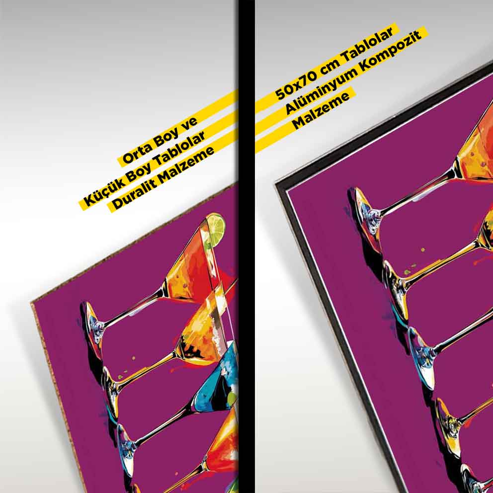 “Kokteyl Keyfi 2 Modern Bar ve Kafe Duvar Dekor Tablo” TB_00068