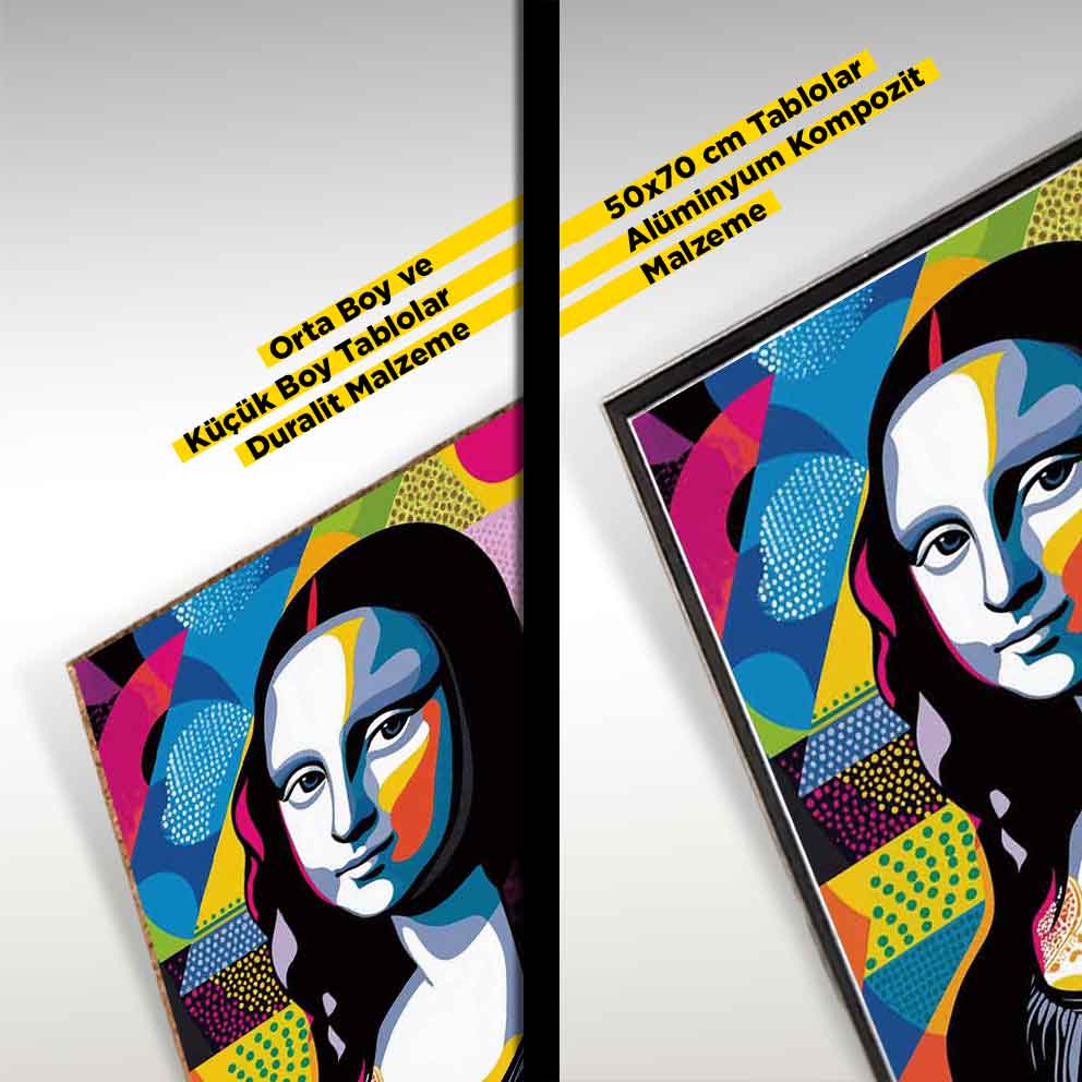 ”Mona Lisa - Renkli Modern Sanat Duvar Dekoru” TB_00089