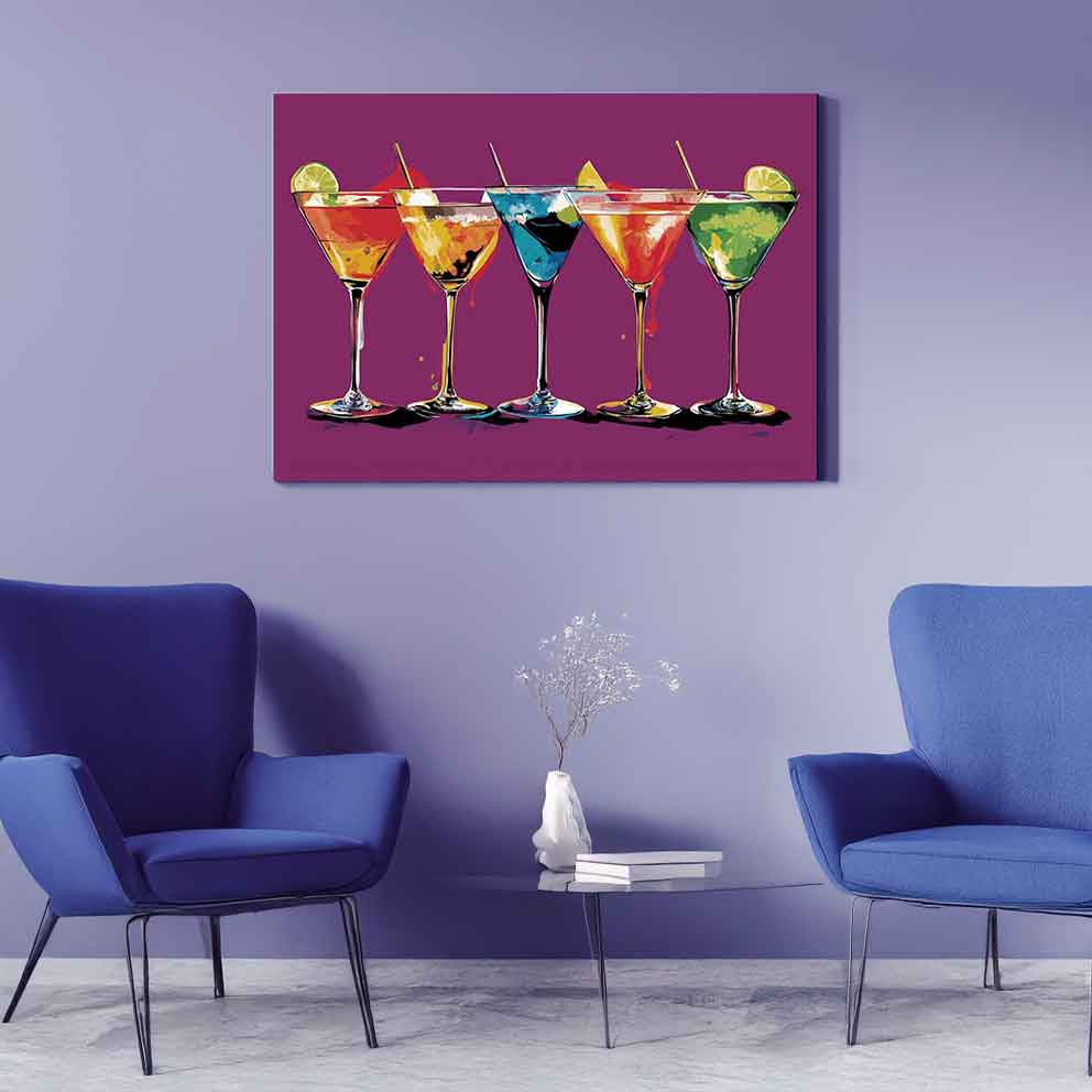 “Kokteyl Keyfi 2 Modern Bar ve Kafe Duvar Dekor Tablo” TB_00068