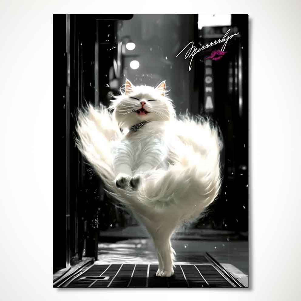 Marilyn Monroe Kedisi , mirrrlyn “ Eğlenceli Hayvan Temalı Tablo” TB_00008