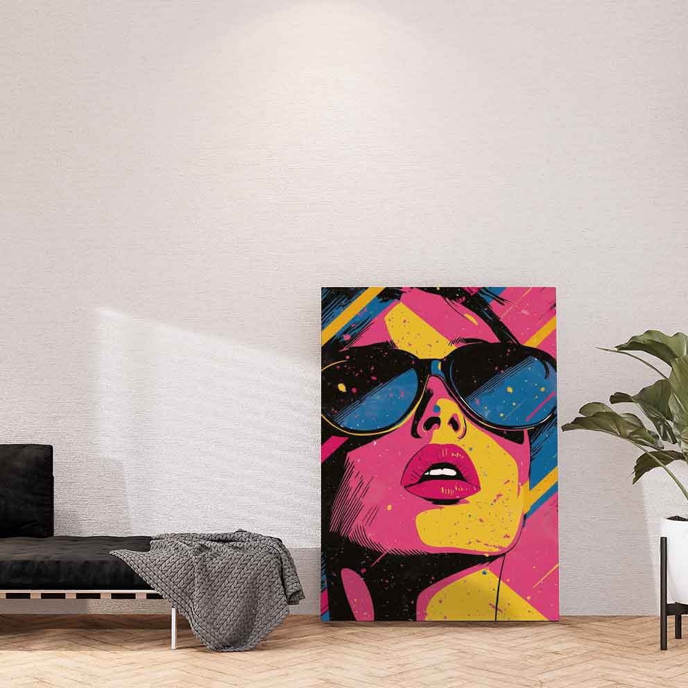 “Neon Kadın - Renkli Modern Duvar Dekoru” TB_00082