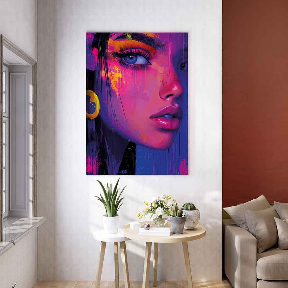 “Gizemli Bakış 2 - Modern Pop Art Stil Duvar Dekoru” TB_00087