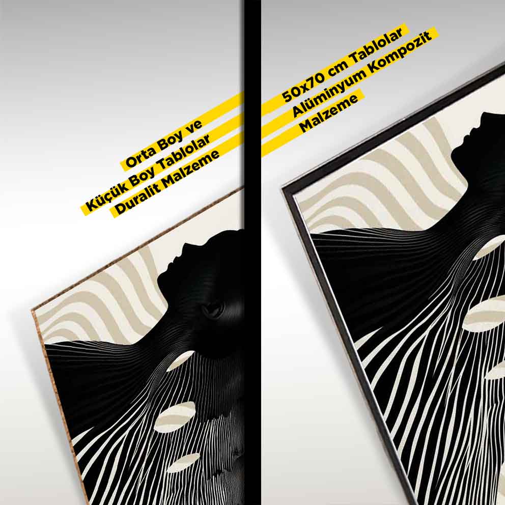 “Sonsuzluk Siluetleri - Zarif Hatlarda Kadın Siluetleri Duvar Dekoru” TB_00099