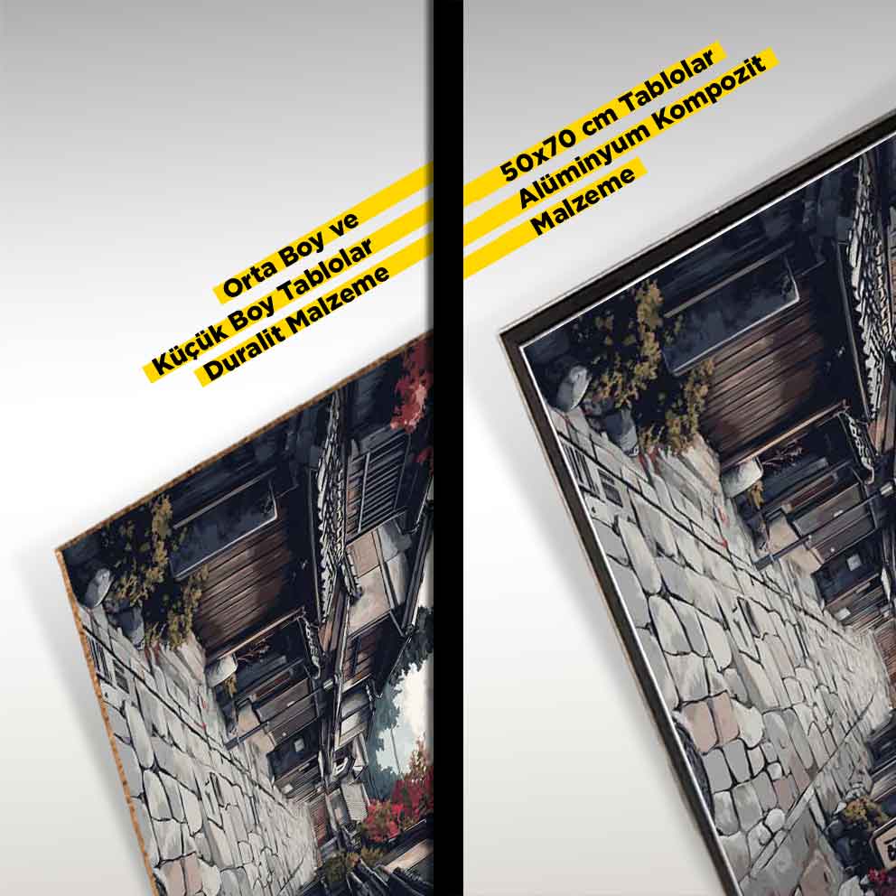 “Japon Sokakları Tablo – Geleneksel Asya Manzara Duvar Dekoru” TB_00106