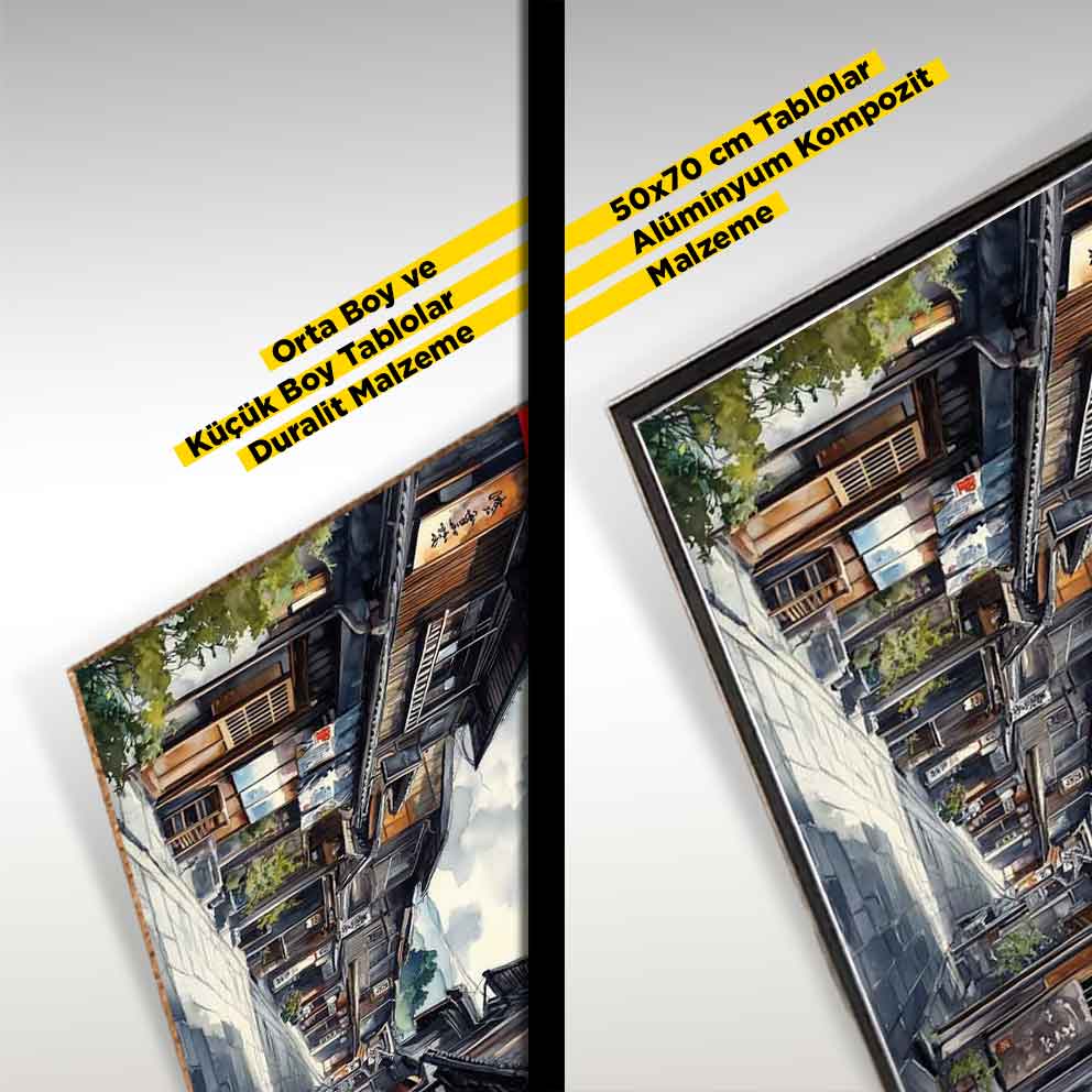 “Japon Sokakları Tablo 8 – Geleneksel Asya Manzara Duvar Dekoru”TB_00112