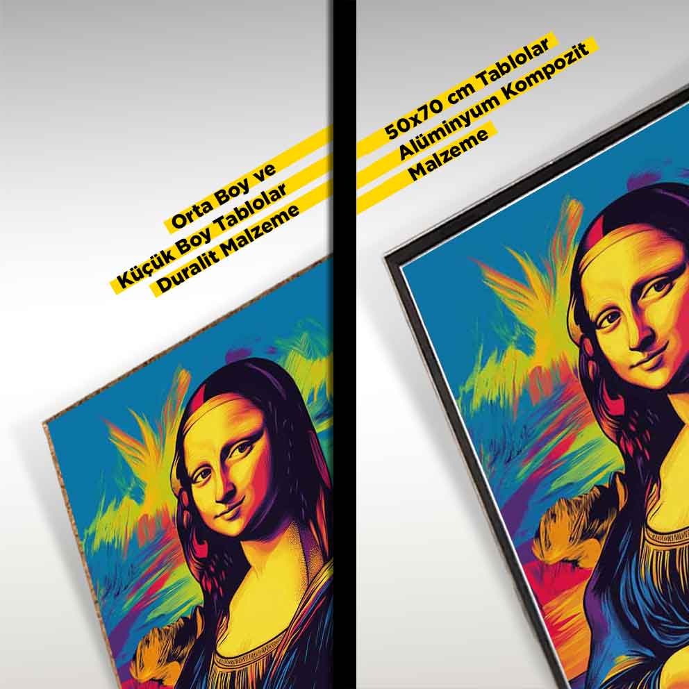”Mona Lisa 3 - Renkli Modern Sanat Duvar Dekoru” TB_00091