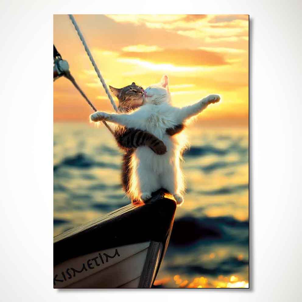Titanik Temalı Kedi Posteri  "Sevgili Kediler Duvar Dekoru" TB_00015