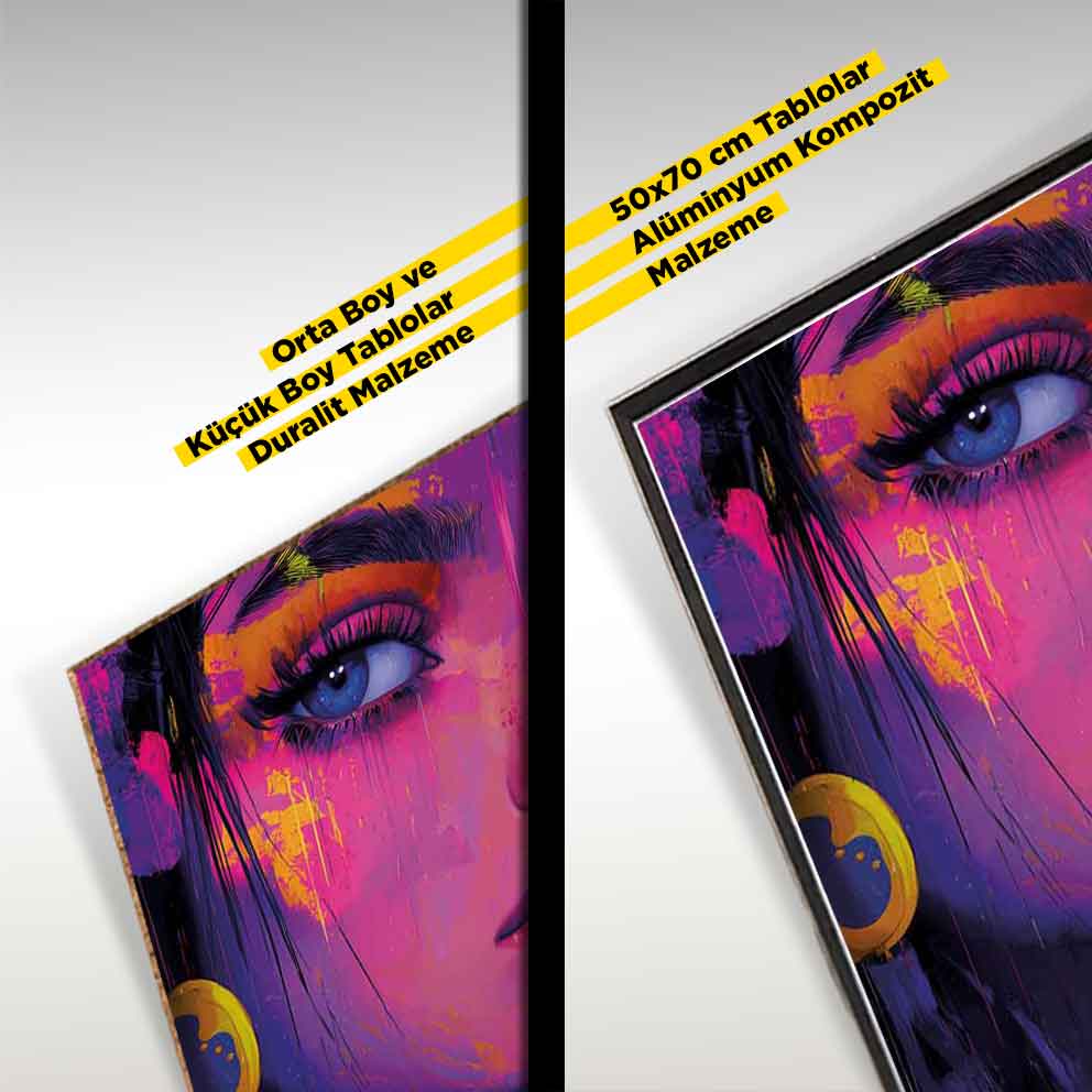 “Gizemli Bakış 2 - Modern Pop Art Stil Duvar Dekoru” TB_00087