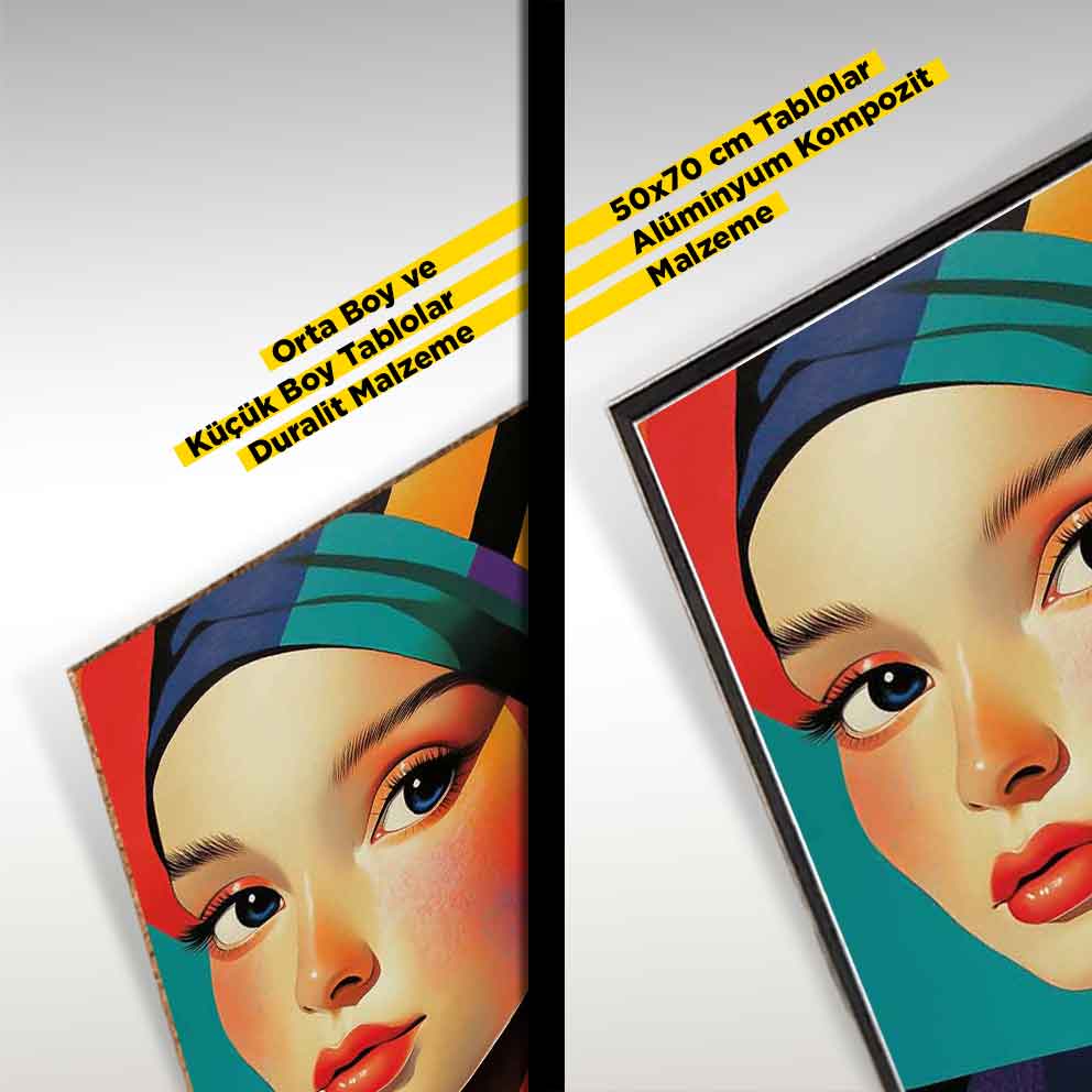 “Gizemli Bakış - Modern Pop Art Stil Duvar Dekoru” TB_00086