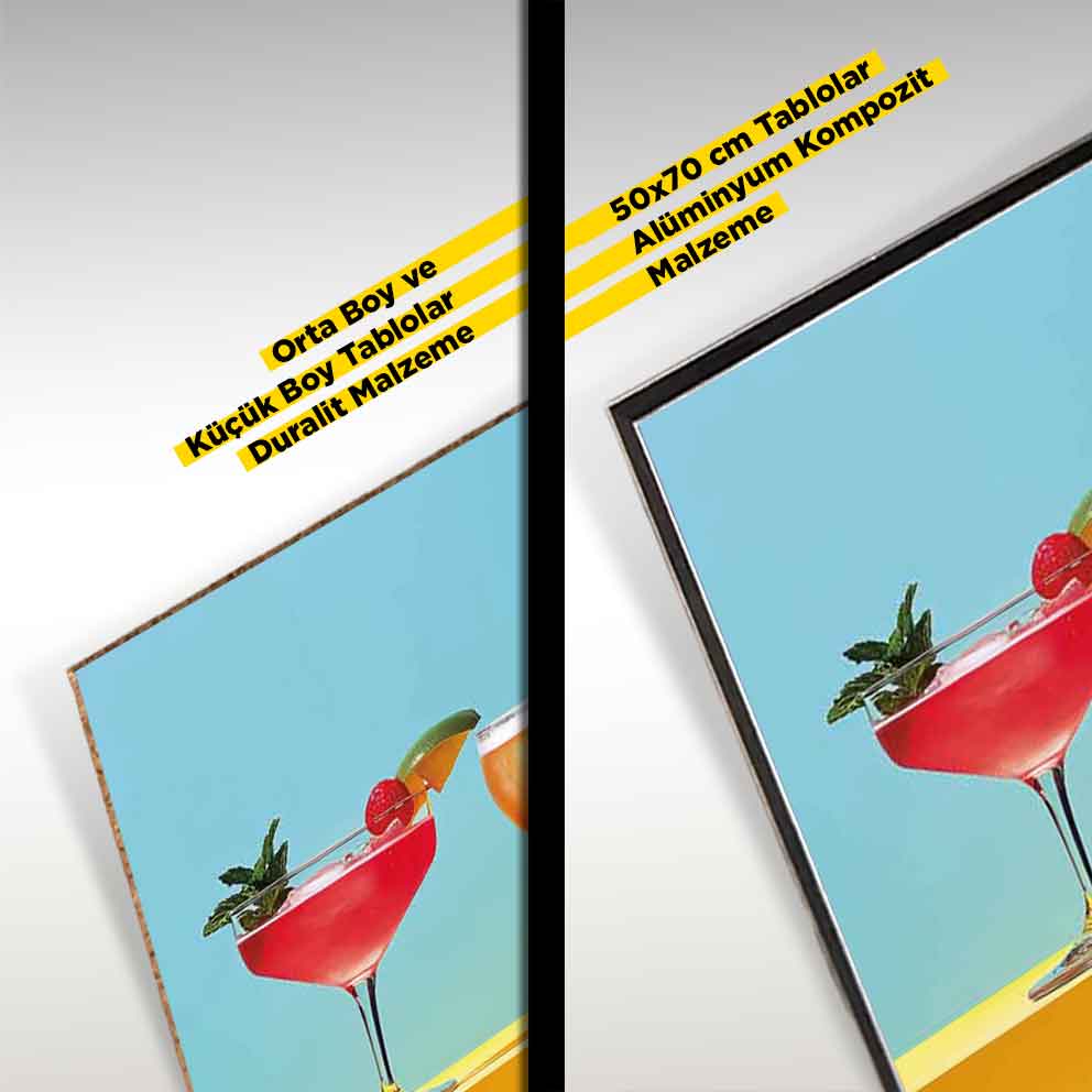 “Kokteyl Keyfi 3 Modern Bar ve Kafe Duvar Dekor Tablo” TB_00069