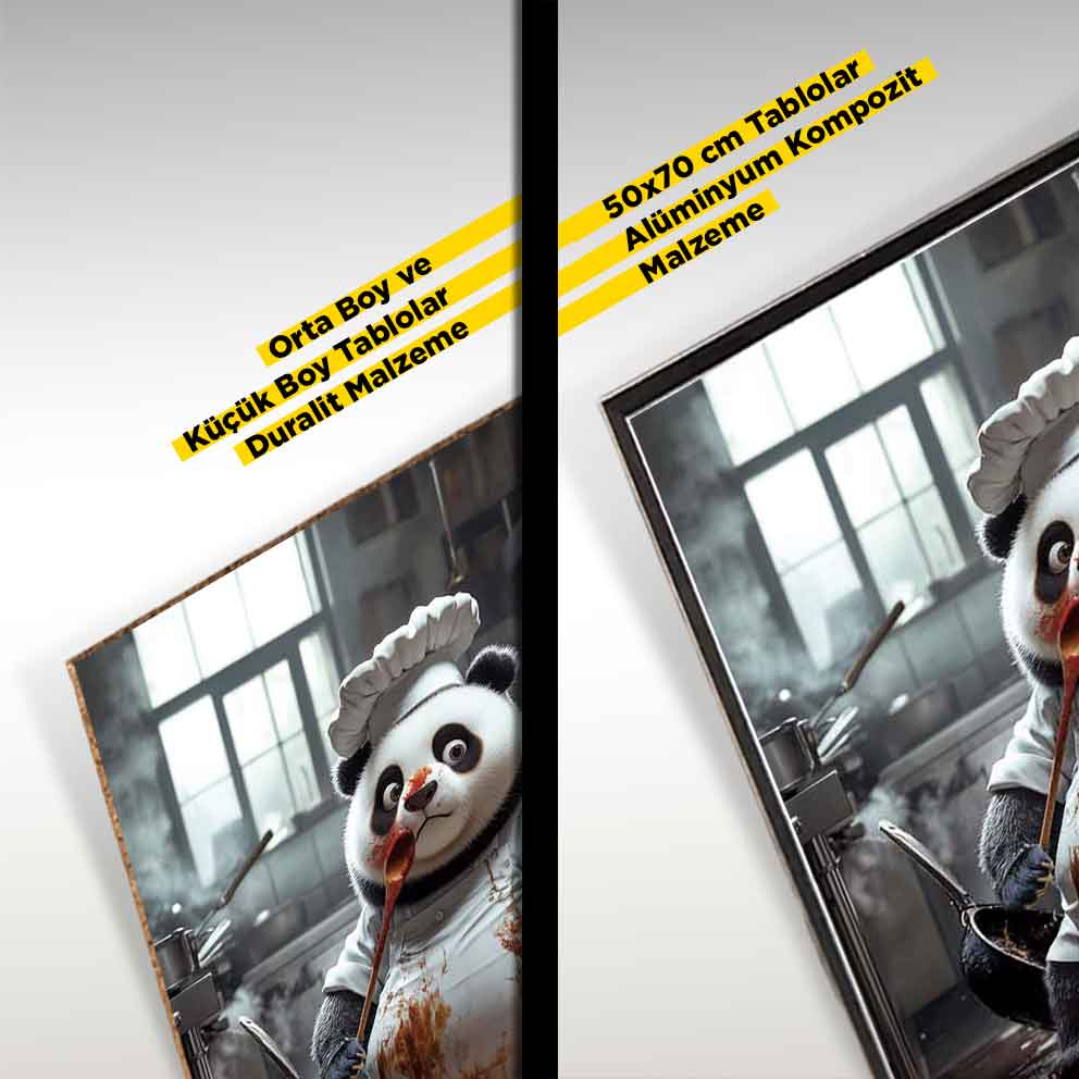 Sakar Panda Tablo  "Eğlenceli Mutfak Dekoru Poster" TB_00014