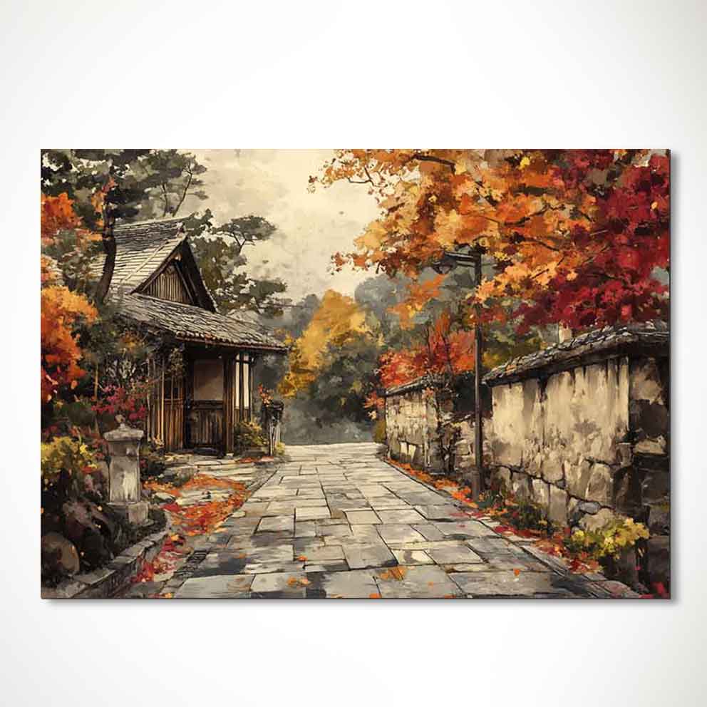 “Japon Sokakları Tablo 10 – Geleneksel Asya Manzara Duvar Dekoru” TB_00114
