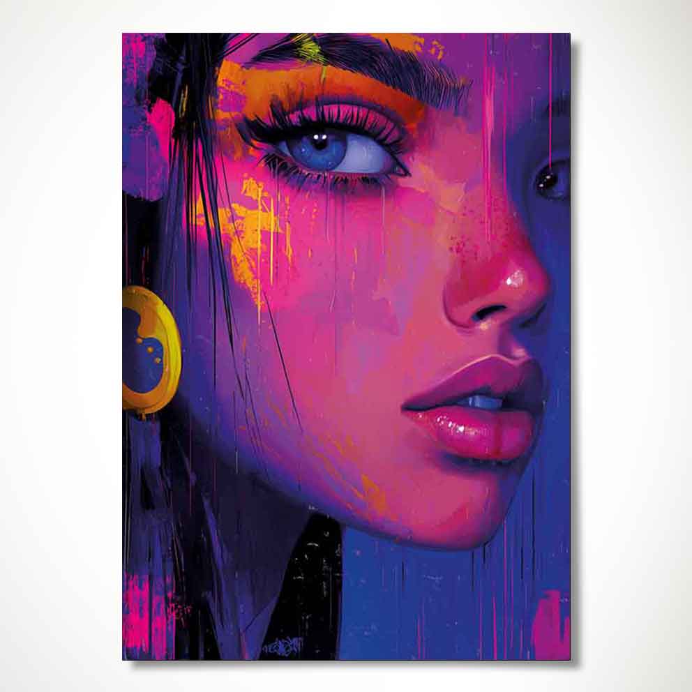 “Gizemli Bakış 2 - Modern Pop Art Stil Duvar Dekoru” TB_00087