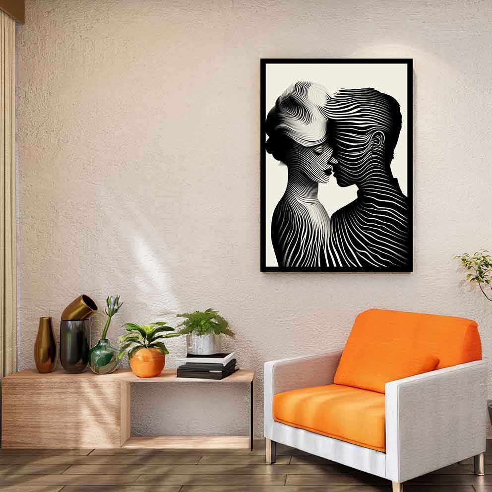 “Aşkın Çizgileri – Modern Çizgisel Sanat Duvar Dekoru” TB_00085