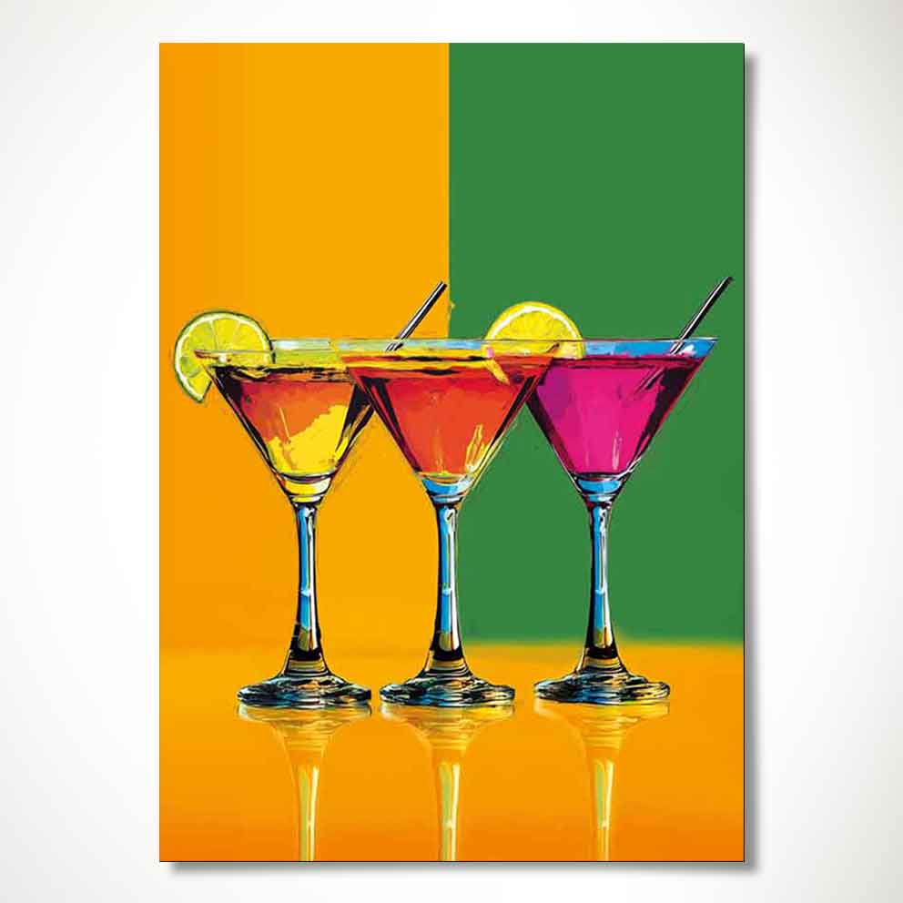 “Kokteyl Keyfi 4 Modern Bar ve Kafe Duvar Dekor Tablo” TB_00070