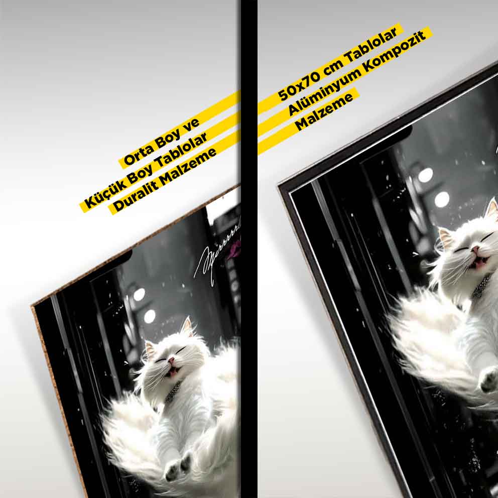 Marilyn Monroe Kedisi , mirrrlyn “ Eğlenceli Hayvan Temalı Tablo” TB_00008