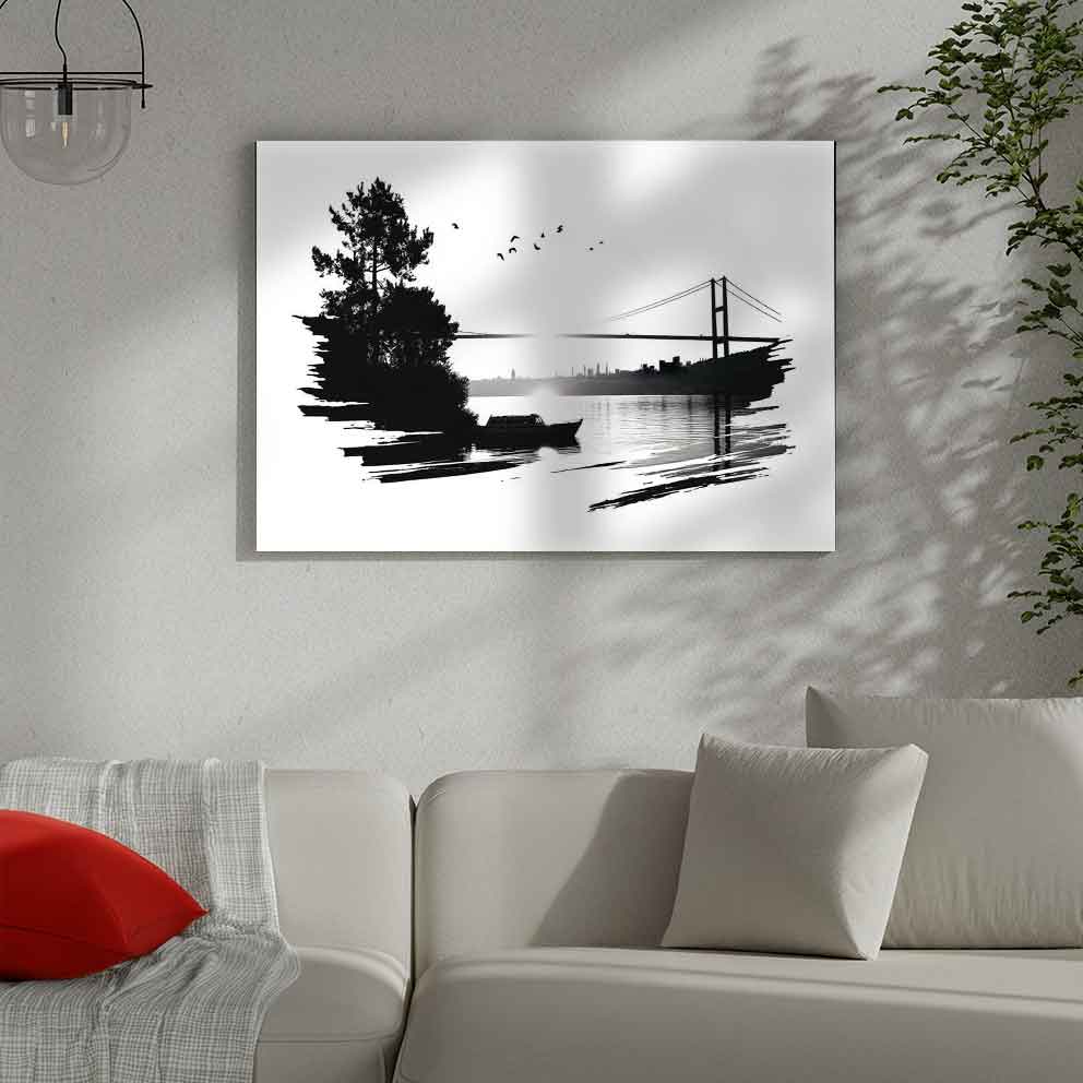 “İstanbul Silüeti – Boğaz Manzaralı Modern Sanat Tablosu” TB_00056