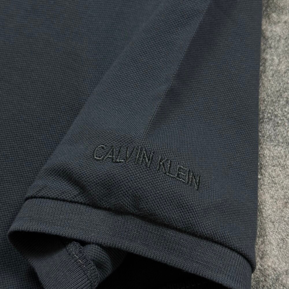 Ck Nakış Logo Polo Yaka T-Shirt/Antrasit