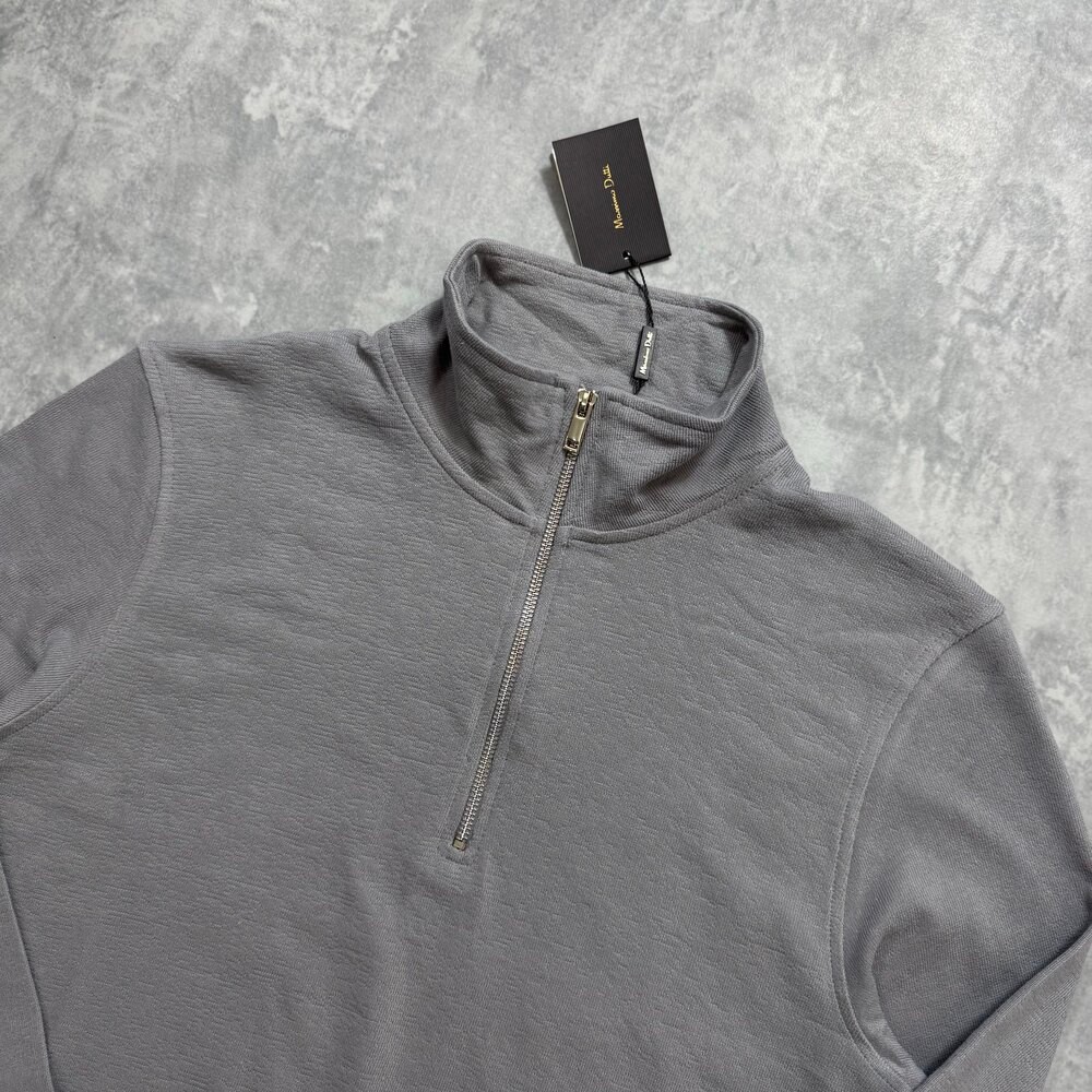 Massimo D.  Half Zip Sweatshirt /Açık Gri
