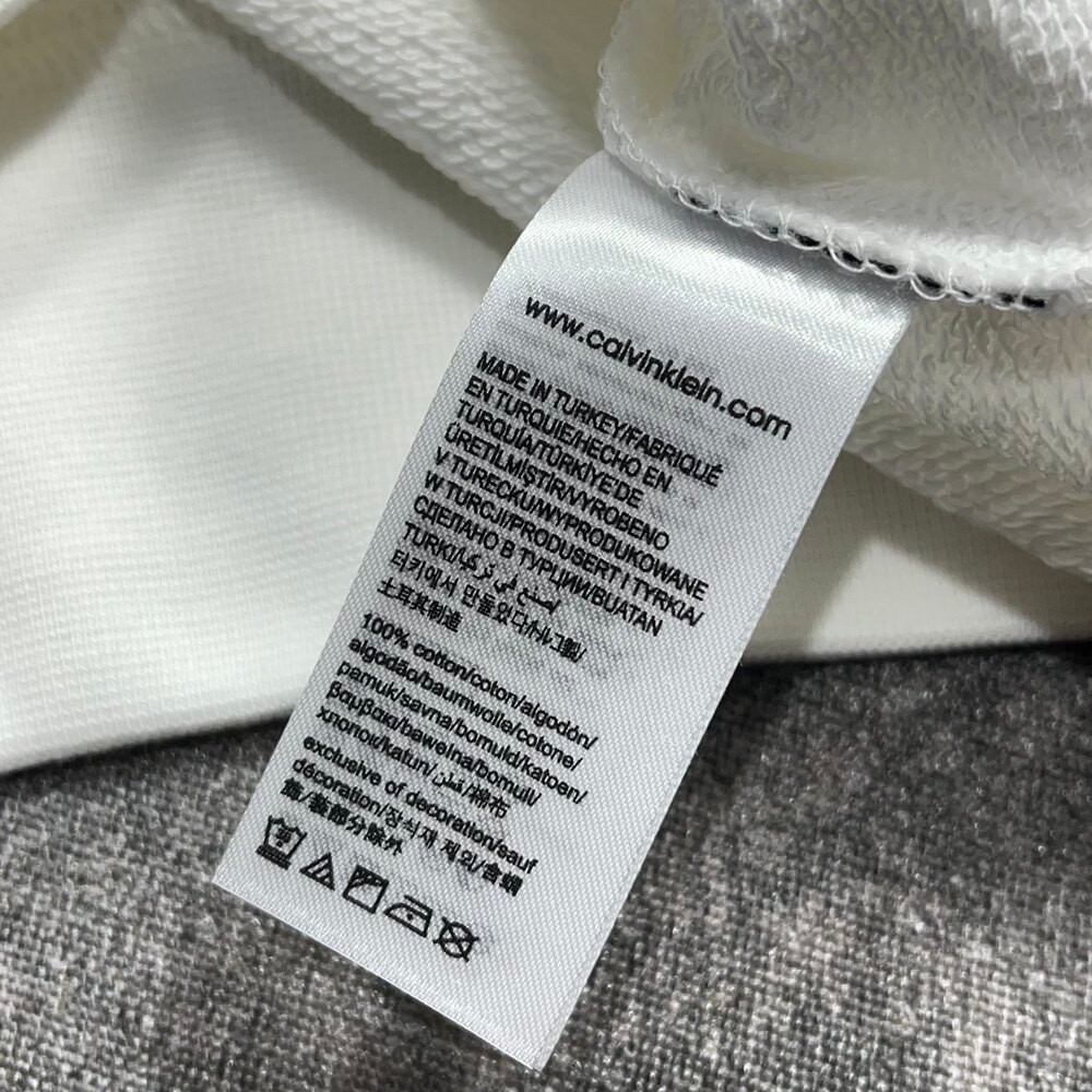 Ck Nakış Logo Half Zip Sweatshirt/Beyaz