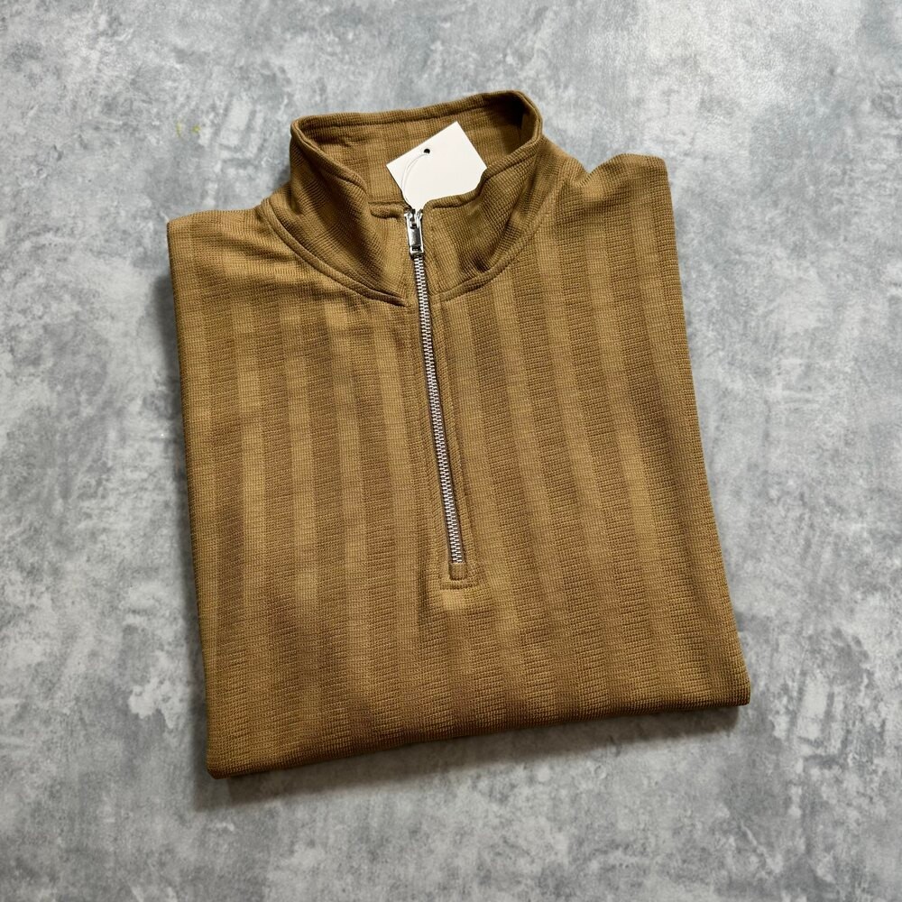 Zara Half Zip New Season Sweatshirt/Kahve