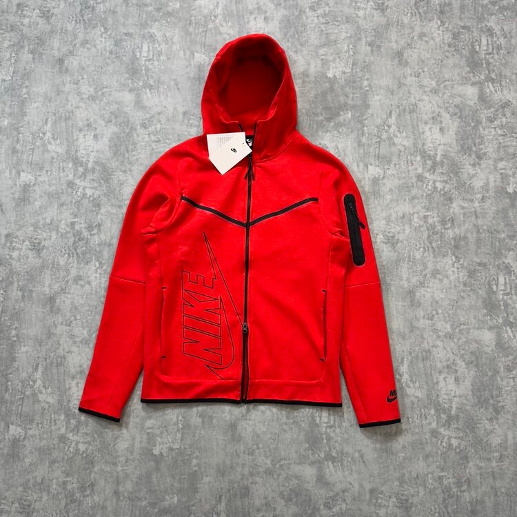 Nike Tech Fleece New Season Full Zip Hoodie/Red2 image