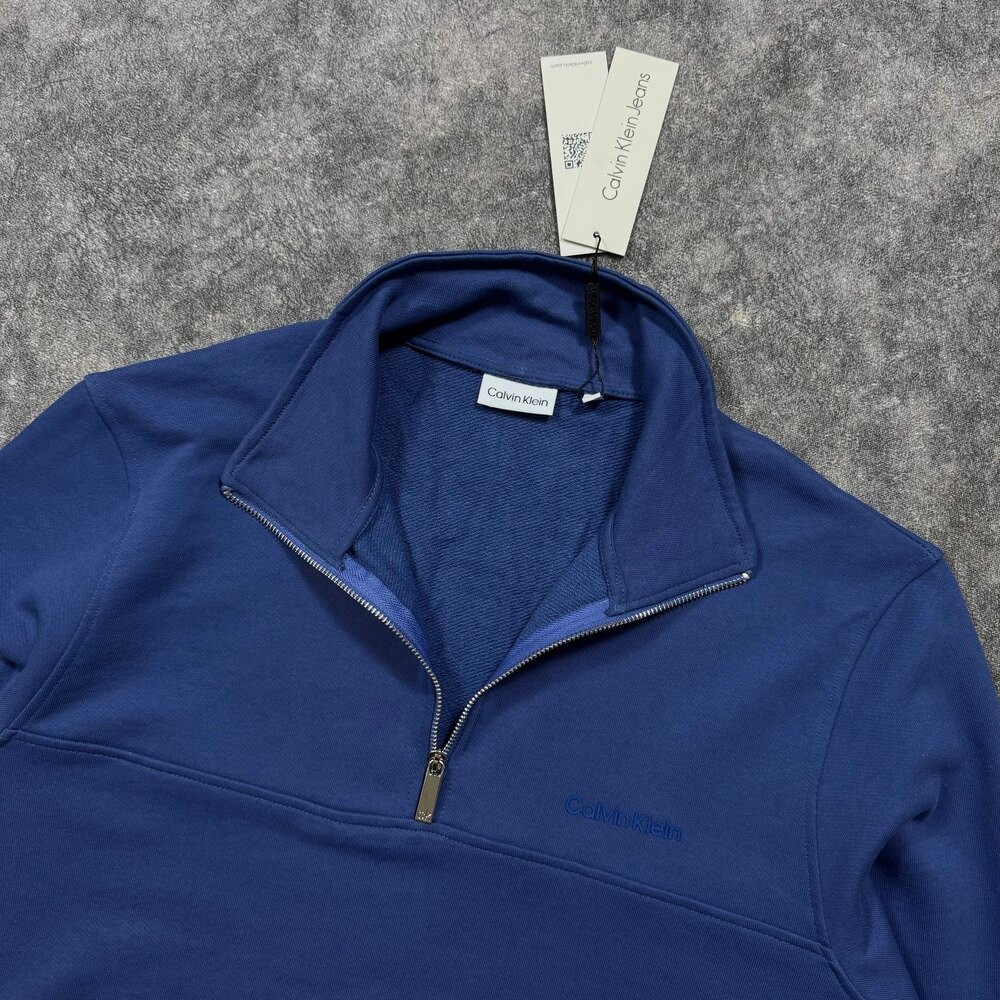 Ck Half Zip Sweatshirt | Lacivert